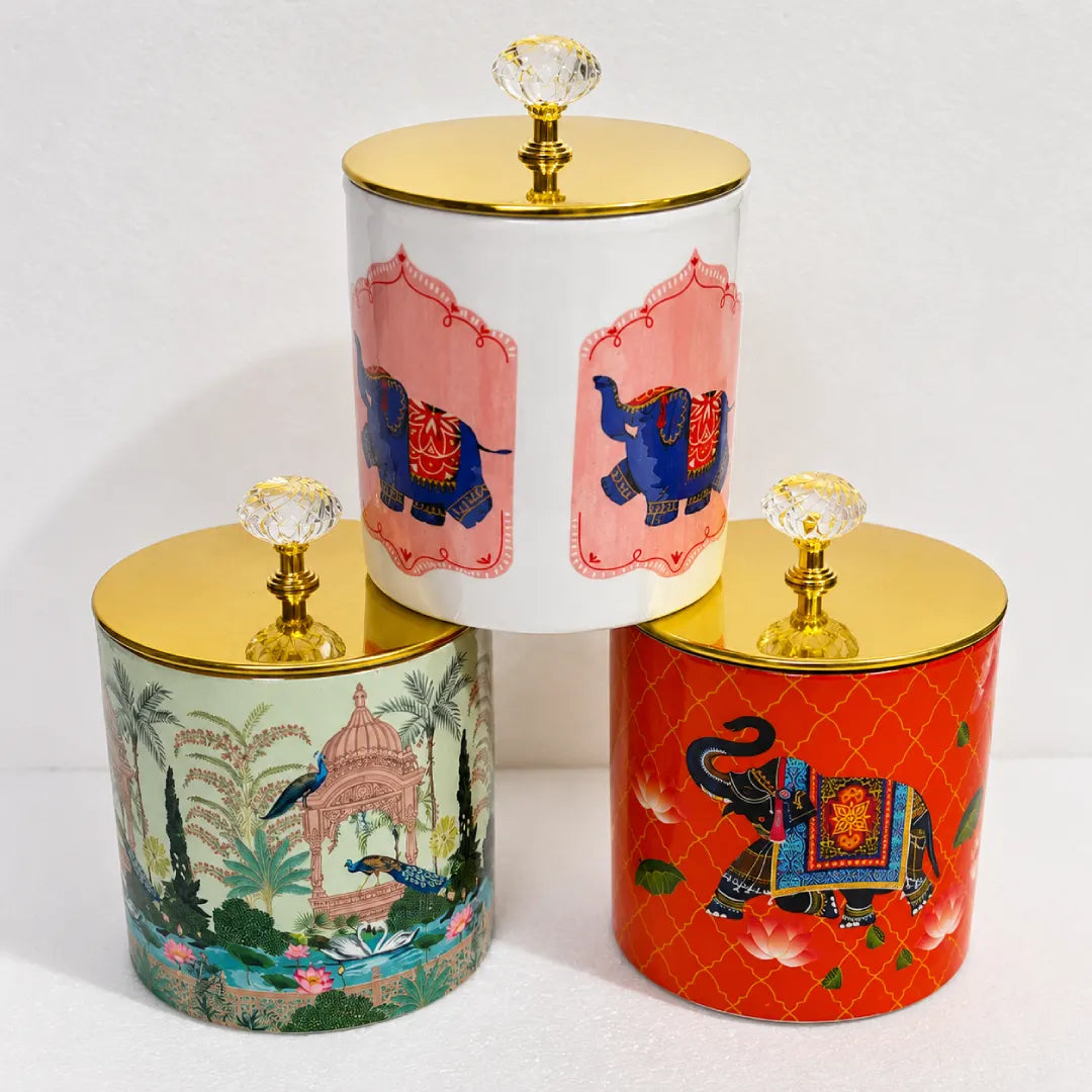 Royal Printed Storage Jar